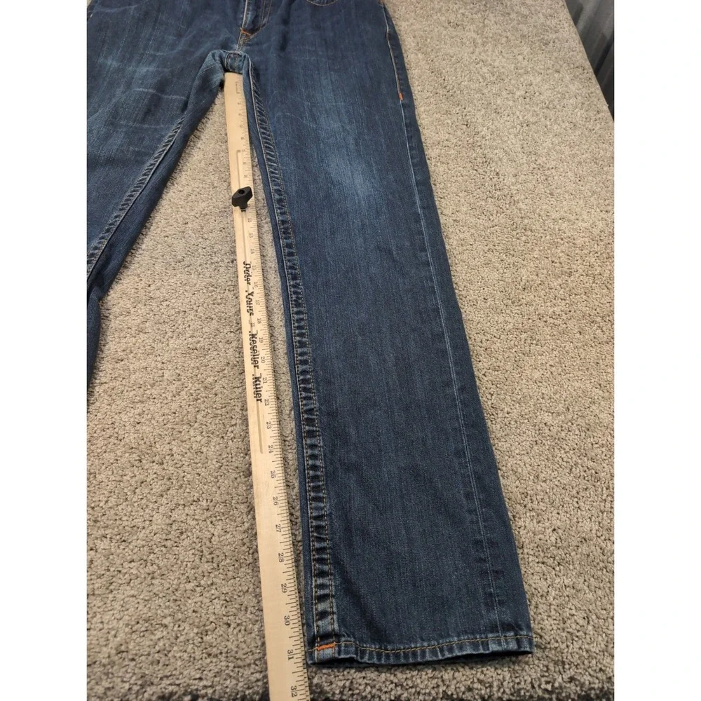 True Religion Jeans Mens 36 Straight Leg Dark‎ Wash Denim Pants Made Mexico